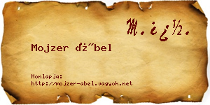 Mojzer Ábel névjegykártya